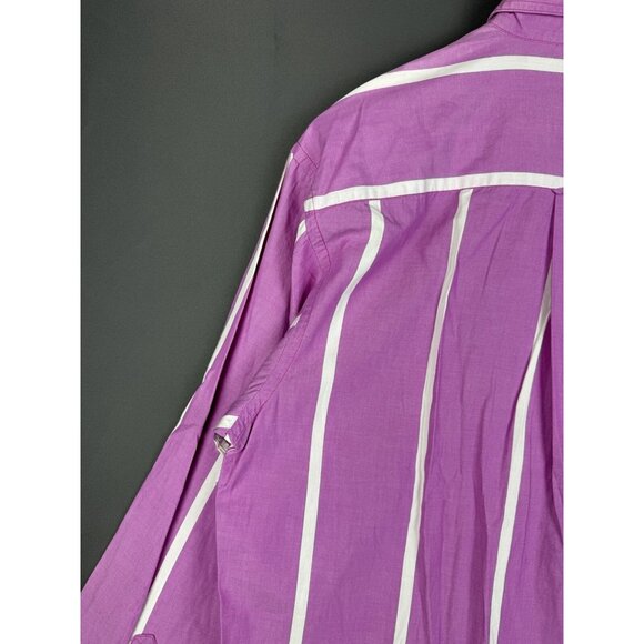 Vintage 90s Nautica Sailing Gear Long Sleeve Button Up Shirt Pink Stripes - Picture 13 of 16